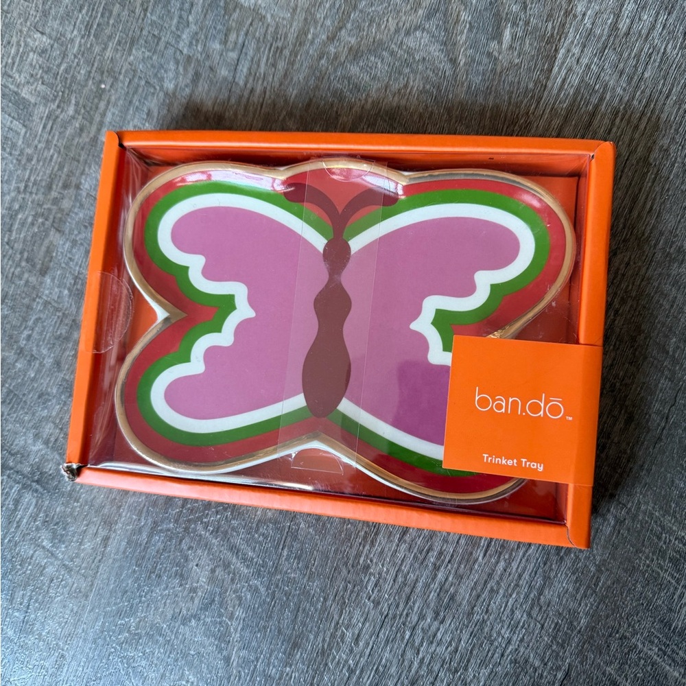 NWT Ban.do Butterfly Trinket Tray | 5 x 7 inches | Ceramic